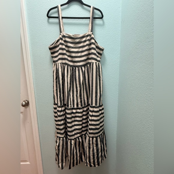 Knox Rose Dresses & Skirts - Knox Rose Black and Cream Striped Women’s Dress - Size 1X